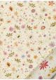 Papier Turnowsky parterre de fleurs fond ivoire réhaussé or (50x70)