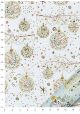 Papier Turnowsky les boules de Noël réhaussé or (50x70)