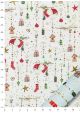Papier Turnowsky les suspensions de Noël réhaussé or (50x70)