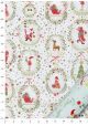 Papier Turnowsky médaillons de Noël réhaussé or (50x70)