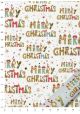 Papier Turnowsky Merry Christmas réhaussé or (50x70)