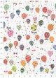Papier Turnowsky envol de ballons réhaussé or (50x70)