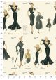 La mode féminine 1950 réhaussé or(70x100)