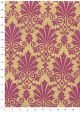 Fleurs de Damas pourpre rose réhaussé or (70x100)