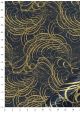 Lokta arabesques or fond bleu foncé (50x75)