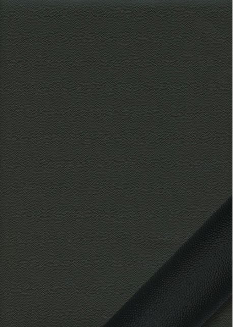 Simili cuir "Perle" noir carbone