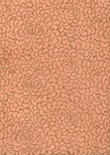 Papier lokta kikou cuivre fond pêche (50x75)