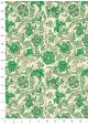 Venise fleur - vert rehaussé or (70x100)