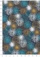 "Feu d'artifice" ambiance bleue et or (50x70)