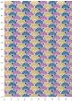 Coquilles marine parme et or (50x70)