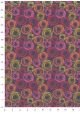 "Cercles concentriques" ambiance rose et or sur fond violet (50x70)