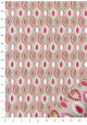 "Goutte" framboise blanc et or fond lin (50x70)