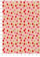 "Guirlande" rouge rose et or (50x70)