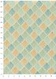 "Les losanges" menthe turquoise et or (50x70)
