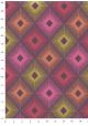 "Losanges" ambiance rose et or sur fond violet (50x70)