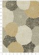 Pompons or gris et blanc fond beige (50x70)