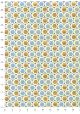 "Nid d'abeilles" bleu et or (50x70)