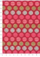 "Pois" rouge rose argent et or (50x70)