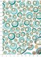 "Spirale" turquoise et or (50x70)