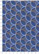 Papier lokta "circulaire" fond bleu (50x75)
