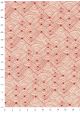 Papier lokta entrelacs rouge fond ivoire (50x75)