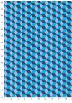 "Perspective" cube bleu (70x100)