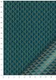 Chiyogami laqué - Triangles laqués beige fond bleu paon (48x65)