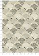 Eventail de fleurs tons gris noir et blanc fond beige (50x70)