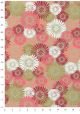"Eclats de fleurs" rose blanc et or (50x70)
