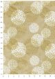 Papier lokta pivoines blanches et or fond taupe (50x75)