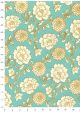 "Floral" turquoise et or (50x70)