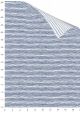 Recto verso "Rayure bleu foncé / rayure bleu clair" (70x100) 