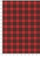"Tartan" noir et rouge (50x70)