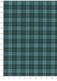 "Tartan" noir et bleu canard (50x70)