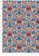 Brocart rouge et bleu (70x100)