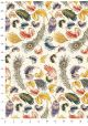 Venise plumes - multicolore réhaussé or (70x100)