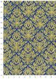 Lokta barocco or fond bleu électrique (50x75)