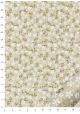 Papier lokta semis de fleurs blanches et or fond naturel (50x75)