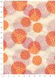 Lokta pompons orange et prune fond ivoire (50x70)