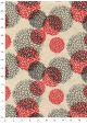 Lokta pompons rouge et noir fond ivoire (50x70)
