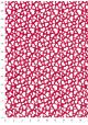Lokta nuage de coeurs blancs fond rouge cerise (50x75)