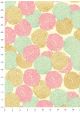 "Pompons"rose menthe et or (50x70)
