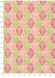 "Feuille" framboise et or (50x70)