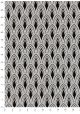 Les plumes de paon noires et blanches (50x70)