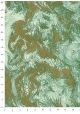 Marbré peigné vert et or (70x100)