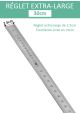 Réglet en acier inoxydable 30cm (larg.1.3cm)