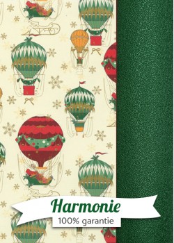 HARMONIE DUO Les montgolfières de noël réhaussé or