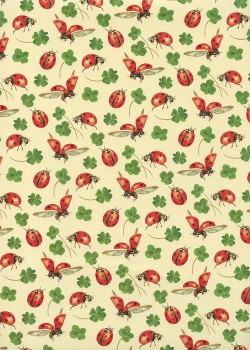 Les coccinelles réhaussé or (50x68)