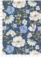 Floral sur fond bleu (50x68)