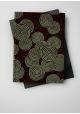 Papier lokta points taupe fond noir (50x75)